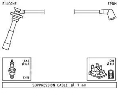 WORG TY-181 Buji Kablosu Corolla Ae92 1.6 16v 4af 87-92 TY-181