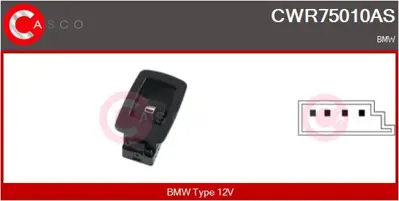 DEGRA 61319113773 Cam Acma Anahtarı Teklı Sıyah 4 Pın Bmw E60 E83 