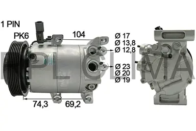 WAGNER 97701-3X000 Klima Kompresoru Hyundaı I20 1.4 1.6 Kıa Soul 1.4 1.6 