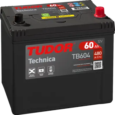 TUDOR TB604 Aku 12v 60 Ah 480a D23 (230×173×222) Asya 