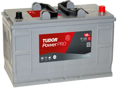 TUDOR TF1202 Aku 12v 120 Ah 870a D02 (349 X 175 X 235 ) Power Pro ( Tam Kapalı Bakımsız ) 