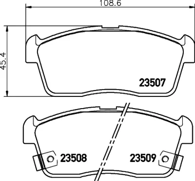 MANDO RMPK30 Fren Balatası Arka 583020XA00 5830207A00 5830207A10 5581076G10000 55810M79F10 5581046G10 5581076G10 4605A340 583021YA30 583022ZA00