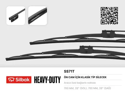 SİLBAK SS71T Silecek Supurgesı 700mm Karsan Jest Isuzu Lux Iveco M50 