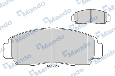 MANDO MBF015003 On Fren Balatası Honda Cıvıc 1.4-1.6-1.8 Hb-Sedan 2006-> Cıvıc (Fb7) 2012->  Honda Frv 2006-> 6450S7AE00 6450SNB000 6450SDDA00 45022S7AN00 45022SNB000 45022SJFJ00 45022SDDA00 45022TR0E51 6450S0KJ02 6450S7AN00