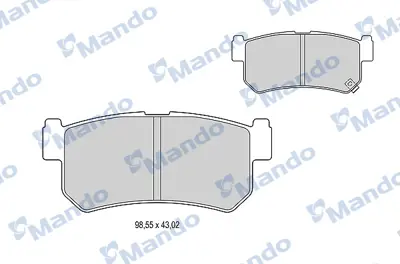 MANDO MBF015336 Arka Fren Balatası Ssangyong Actyon 2.0 2.3 2.7 2005-> Daewoo Musso - Rexton 4841305102 4841308050 4841308051 48413090A01 A0034205220 A0054201920 4841305100 SU00304090 24205220 34202820