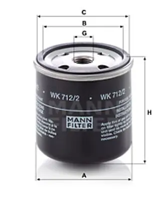 MANN FILTER WK 712/2 Yakit Filtresi 715E9150AA A830X9155LA 5011308 715F9150AA E7HZ9365A 63280600 8299133 829913 2905303 11708556