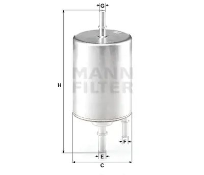 MANN FILTER WK720/4 Yakıt Filitresi Audı A4 05>08 A6 05>11 A8 04>10 2.0 Tfsı Benzın 4F0201511C 4F0201511E 4F0201511A 420201511 4F0201511B