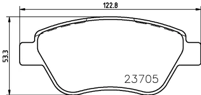 BESER 3826/3 On Fren Balatası Fıat 500 500c Doblo Fıorıno Panda 1.3 Mjet 1.4 1.2 1.9 Jtd 1.6 16v 01> Ford Ka 1.3  71770030 77362179 77362548 77363035 77363992 77364588 77364919 9949556 77362194 425407