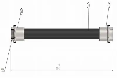 CAVO C900 128A Fren Hortumu Arka 260mm T5 T6 T7 03> 7H0611776 7H0611776C 7H0611776B 7H0611776BC 7H0611775C 7H0611776V