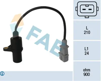 FAE 79047 Krank Pozısyon Sensoru Hyundaı Accent 2000-2005 Accent Era 2005-> Kıa Cerato Rıo 2005-> 2 Fıslı Benz 3918026900 3918022600 3918022050 3918022040 3918022030 3918023000 3918022090 3918022080 3918022060