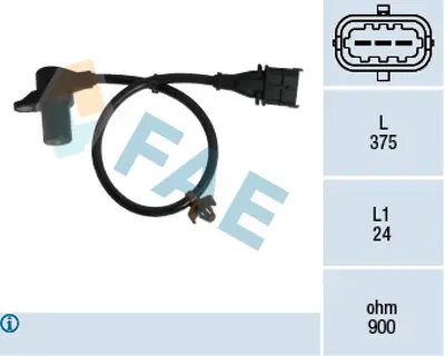 FAE 79303 Krank Pozisyon Sensörü Accent Blue 1,6 Crdı 2011 -> Accent Era 1,5 Crdı 2006 -> / Ceed 1,6 Crdı 2007 391802A100 391802A200 391802A000 391802A900