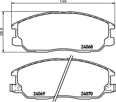 GRAP 93978 On Fren Balatası Kıa Sorento 2.5 Crdı 02-09 140hp 170hp 581013EE00 581013ED00 581013EE01 581013ED01 581013EU00 3EE0058101 GBP90176 5810135100 581013ED02 581013ED03