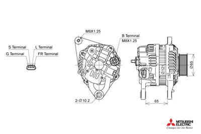 MITSUBISHI A5TG0491 Alternator 12v 90 Amp Mıtsubıshı L200 2.5 Dı-D 2005-2015 4wd A5TG0491ZT A3TB3491ZC A3TB4191 A3TB4591 A3TB4791 A3TB4791A A3TB5491 A3TB5591 A3TB5891 A3TB6091