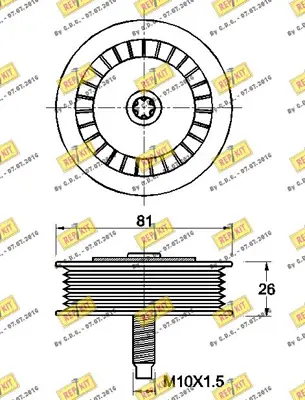 RENAULT 8200663046 Alternator Gergi Rulmanı 6 Kanal Dıs Cap 81 Mm/Genıslık 26 Mm K9k / Clıo Iı / Iıı Logan Sandero Scen 1175000QAR 1175000QAU 117501083R 117509654R 1175100Q0B 1192000QAE 1192700Q0D 1195500Q1F 119551KB2A 117200278R