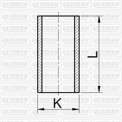 YENMAK 51-65661-000 Motor Gomlek Std Duz Flanşsız L300 - H100 1997-2005 - L200 Cr 2006 -> Starex Tcı 2001 -> K2500 2004  LI25000 MD050430 MD304853 2341042600 2341042610 2341042640 MD304859 2341042630