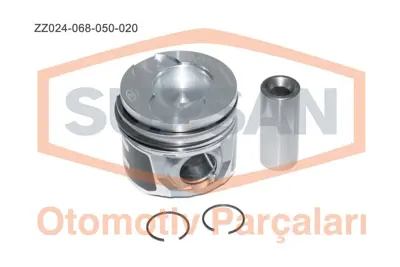 SUPSAN ZZ024-068-050-020 Motor Pıston+segman P206 P307 1.4 Hdı 8v Fıesta Fusıon 1.4 Tdcı Duratorq 8v Eng. (Dv4) 68bg 02> Ø 1145917 2S6Q6K108AA 628V1 628N7 SU00100537 628V2 9641648980