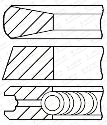 FEDERAL-MOGUL MOTORPARTS 87-71119 STD Pıston+segman 234102F900 234102F902 234102F940 234102F941 234102F942 235102F000 230402F930 234102F901 234102F932 234102F931