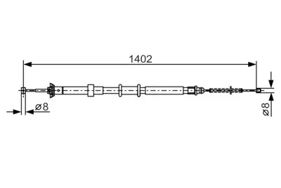 BOSCH 1987482241 El Fren Telı 51786840 1541339 9S512A603BA 1541338 8140161116 1545340 1711718 6G912B700EG 6G912B700EH 9S512A603AA