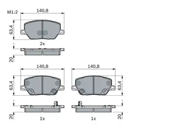 BOSCH 0986494941 Dısk Balata Fıat 500x Jeep Renegade Ön Gdb3629 77368211 77368577 K2AMV3886AA K68346917AA K68346917AB K68346986AA K68346986AB K68379582AA K68379582AB K2AMV3886AB