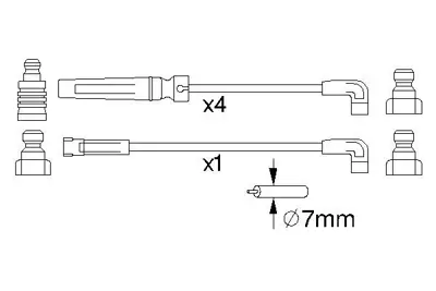 BOSCH 0986356975 Bujı+bobın Kablosu Nexıa-Espero 1,5 16v 95-99 NP1149 NP1332 NP1149D 93746998 P96132389 P90197194 I12087933 P93746998 ZEF1137 132W01