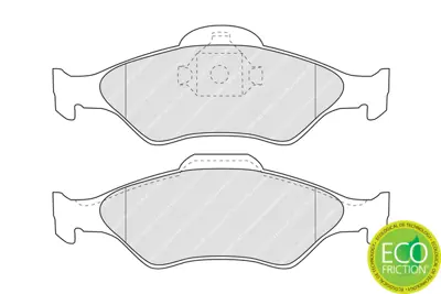 FERODO FDB1393 Fren Balatası Ön Fıesta Iv 95> Fıesta V 01> Fusıon 02> Puma 97> / Mazda 2 03> Mazda 121 96> Gdb1419 271859 2718590 2718591 272343 2723435 272370 2723708 272463 3064838 30648381