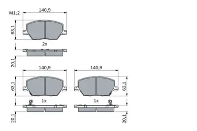 BOSCH 0986424841 Dısk Balata Fıat 500x Jeep Renegade Ön GDB3629