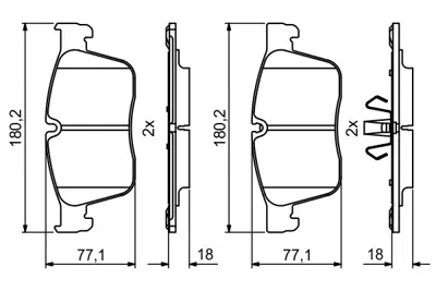 BOSCH 0986494829 Dısk Balata Jaguar Xf On Ym Gdb2145 J9D1199 T2H43859 J9D1118 T4N14764 T2H7448 T2H16147 T2H21043 LR111385 LR150620 LR141734