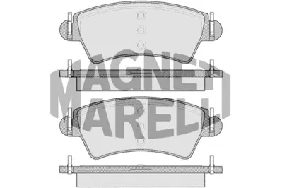 MAGNETI MARELLI 323700014100 Fren Balatası Ön 206 Cc 98>00 E172103 E172549 172103 425152 425203 425229 425484 E172132 410600M892 410600M893