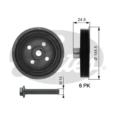 GATES TVD1057A Krank Kasnağı Connect 1,8tdcı 75ps / 110ps Focus 01>04 C Max 07 /> 1,8tdı 1198049 1131911 1339469 1711500 1S4Q6B319BD 2M5Q6B319AA 4M5Q6B319BA 4M5Q6B319EA XS4Q6B319FC XS4Q6B319FD