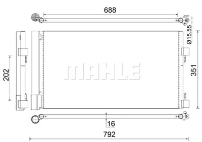 BEHR MAHLE AC 486 000S Klima Radyatörü 921100002R DCN23032 8093067 8FC351304241 8FC351304244 940034 921000002R 8660003628