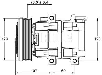 BEHR MAHLE ACP 855 000P Klima Kompresörü R20BYU19D629AA YC1H19D629AA YC1H19D629AB YC1H19D629AC 4979391 4681621 4502836 C1H19D629AA C1H19D629AB C1H19D629AC