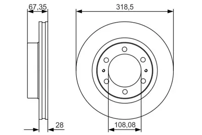 BOSCH 0986479R46 Fren Diski Ön Hılux Vıı 4351235322 435120K100 435120K101 435120K230 4351235320 4351235321 435120K090 435120K140 4351204052 4351204050