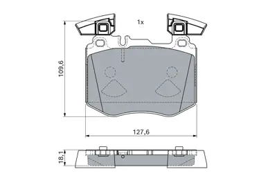 BOSCH 0986460102 Fren Balata Mercedes Glc Ön GM A0004208503, GM A0004208103, GM A0004207902