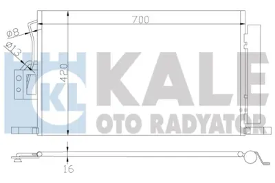 KALE 379300 Klima Radyatörü 976062B000 976062B200 976062B000AS 976062B100 976062B100AS 940278 8283051 8283038