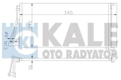 KALE 379800 Klima Radyatörü 976063K160 976063L180 976063K180 190160032 8FC351304731