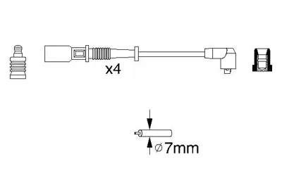 BOSCH 0986356754 Bujı Kablo Takımı Albea Palıo Sıena Doblo 1.2ı 8v 98> 22451KA000 7776810 22451AA040 22451AA060 22450AA080 22451AA100 22453AA030 2245003G25