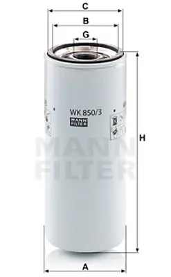 MANN FILTER WK 850/3 Yakıt Filitresi AG121852