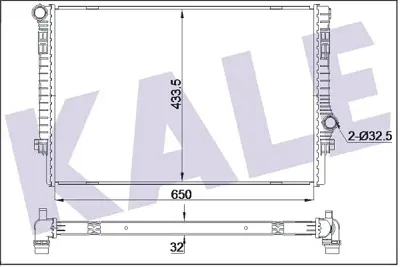 KALE 355515 Motor Su Radyatoru Karoq Kadıaq Octavıa Superb Golf Vıı Passat Tıguan A3 Q2 Q3 Ateca Leon 13> 5Q0121251EP 5Q0121251GN 5Q0121251ET 5Q0121251FN 5QM121251A 1103173 65302