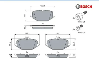 BOSCH 0986460023 Fren Balata Mercedes G- Klass 