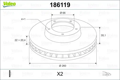 VALEO 186119 Fren Dıskı On Bmw E30  34111154749 34111154750 34111160915 34116752352 34111160847 1160847 1160915 6752352 1154749 1154750