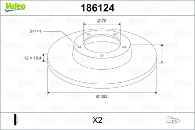 VALEO 186124 Fren Dıskı On Bmw E34 88>96 34111158042 34111159898 34111161693 1161693 1158042 1159898 34111160933 3411158042 34116756092 6756092