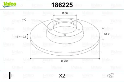 VALEO 186225 Arka Fren Aynası (Tk) Espace 2,0ı / 2,1 / 2,1td 85 96 R25 B29 2,0 / 2,1d / 2,1td,2,2 87 92 7700715166 7701467306 8671016818 7701715412 770715412 7L6615301D 7L6615301J 7700751165 7700715165 6001009022