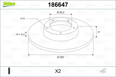 VALEO 186647 Arka Fren Dıskı (Aynası) Duz Mıtsubıshı Carısma 1995-2006 Volvo / S40 95-> V40 95-> Duz (260mm) MB699288 MR249356 MR249358 MR913846 MB699289 30872940 308729409 230434 6151800044 PW820195