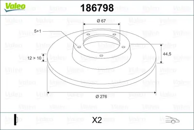 VALEO 186798 Fren Dıskı On A-Class W169 04>12 1694210012 A1694210012 1694200920 1694201020 1694201320 1694201820 1694202020 1694202120 A1694200220 A1694200320