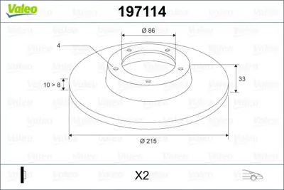 VALEO 197114 On Fren Aynası Duz Marutı 90>00 Carry 89>00 215x4 5531160B11 5551182000 30005701 96052404 5551178400 5551178401 5551182001 55511M82000 55511784e012 5551182001000