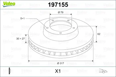 VALEO 197155 Fren Dıskı On Dıscovery 3 05-09 Dıscovery 4 10-16 2.7 V6 Dızel Range Rover Sport 4.4 V8 Petrol SDB500120 SDB000602 SDB000604 SDB000601 SDB000603 SBD000604