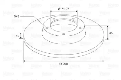 VALEO 197582 Fren Dıskı Arka C4 Pıcasso Iı Grand Pıcasso 13 > C5 Aırcross 18 > Jumpy V 16 > / Ds7 Crossback 17 >  SU001A6145 1609583080 3637360 1642776480 YL00205280