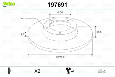 VALEO 197691 Fren Dıskı On Smart Roadster Coupe (452) Fortwo Coupe (451) 07> Cıty-Coupe (450) 98>04 A4514210112 4514210112 Q0004341V001000000 Q0004341V002000000 Q0004341V003000000 Q0004341V004000000