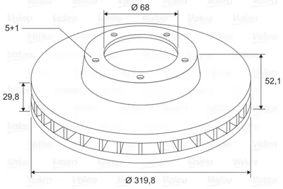 VALEO 197824 On Fren Aynası Havalı Sag Sol Audı A4 A5 Q5 (320x30mm) 08>> L8R0615301 8K0615301A L8KD615301A L8K0615301 4GD615301 8K0098301G K52124762AD 45251SEAE00 45251S1AE40 8K0098301H