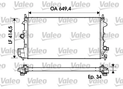 VALEO 734339 Motor Radyatoru Vectra C 1,9 Cdtı (649x414,5x34) 02> 24418345 51770416 51775637 1300264 1300273 13196477 130026424418345 13002642 51825583 1073110